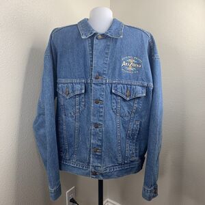 Arizona Beverage Tea Denim Jacket Coat Haleman Jeans Wear Coat Sz XL Buttons
